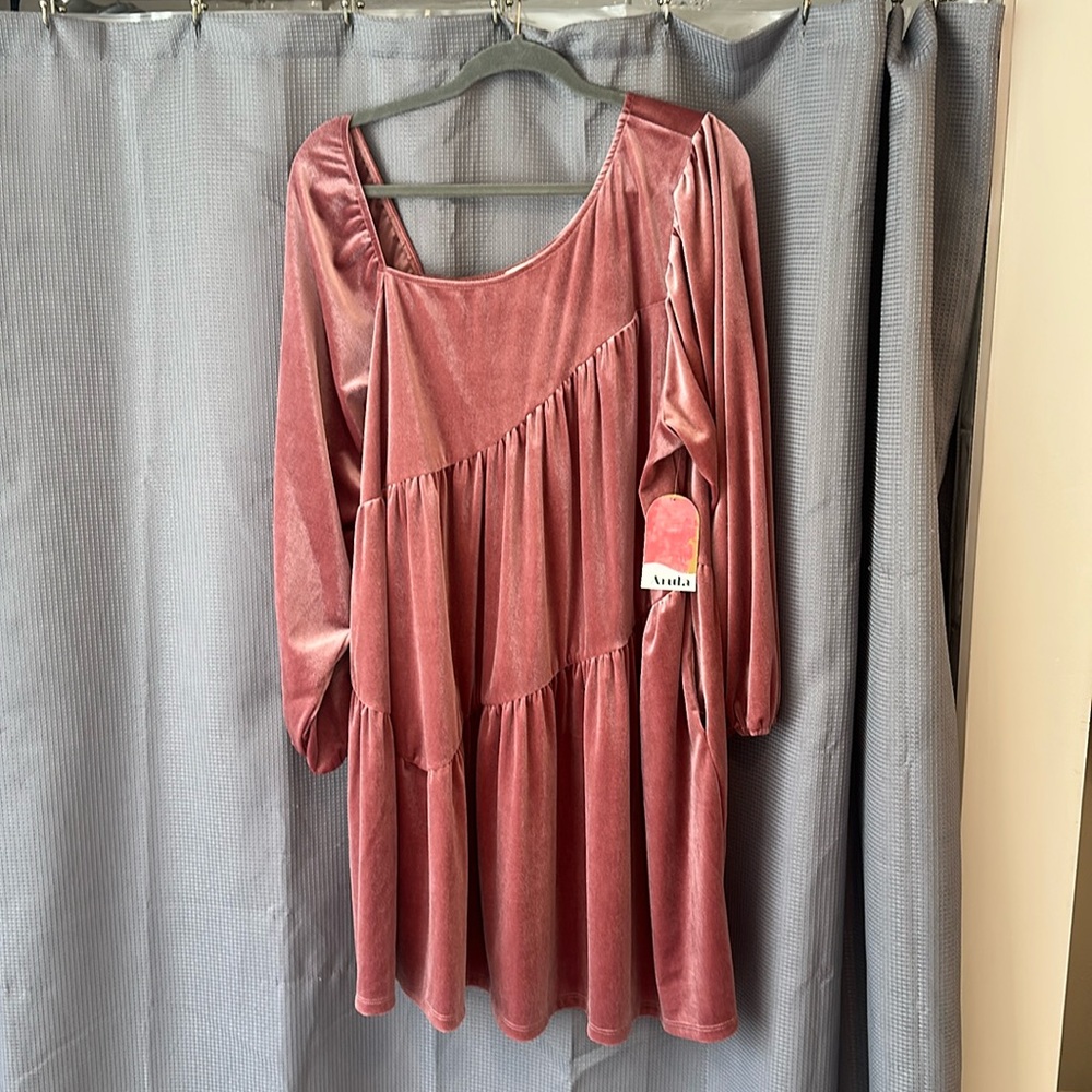 Arula Velvet Asymmetrical Dress